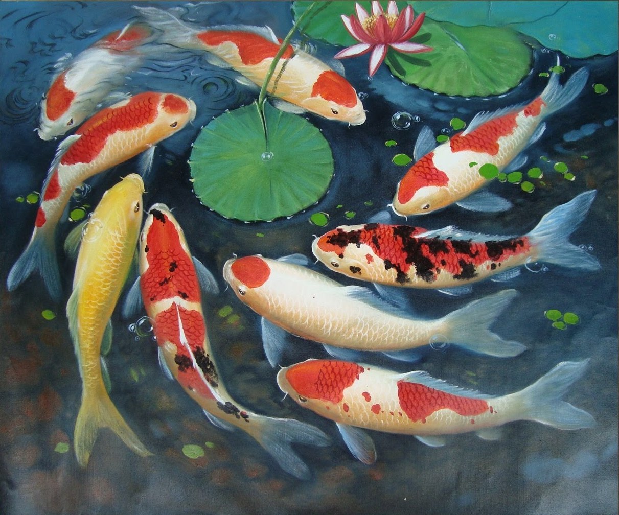 Sembilan koi 01 100cm x 110cm rp 5 500 000